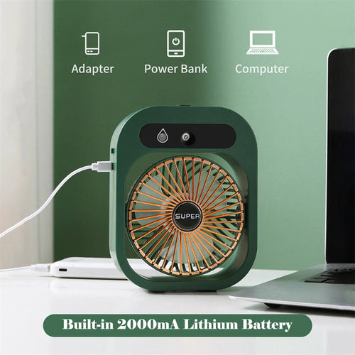 Air Conditioning Fan Desk Misting Fan Air Cooler Cooling USB